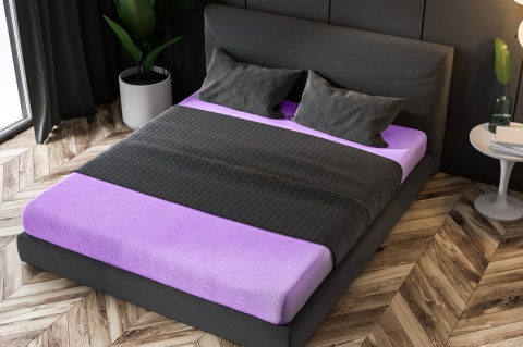 Prześcieradło frotte z gumką Violett 120x200 cm