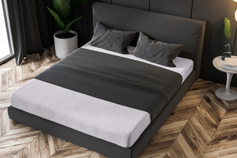 Prześcieradło frotte z gumką Schwarzgrau 180x200 cm
