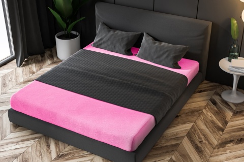 Prześcieradło frotte z gumką Rosa 90x200 cm