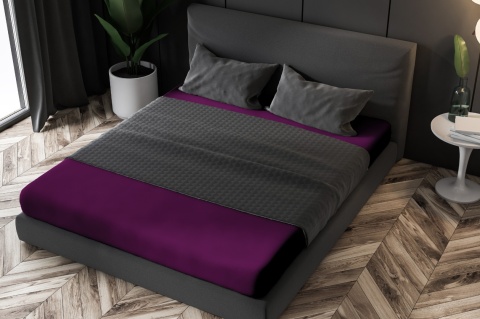 Prześcieradło frotte z gumką Pflaume 140x200 cm