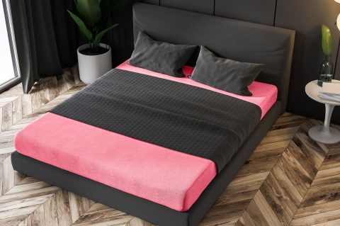 Prześcieradło frotte z gumką Korallenrot 200x220 cm