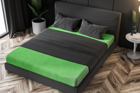 Prześcieradło frotte z gumką Grün 180x200 cm