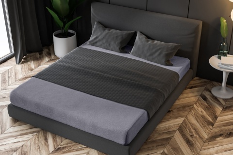 Prześcieradło frotte z gumką Graphit 180x200 cm