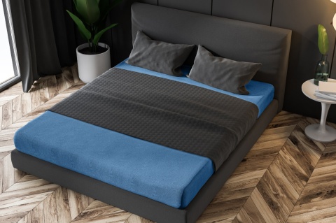 Prześcieradło frotte z gumką Blau 200x220 cm