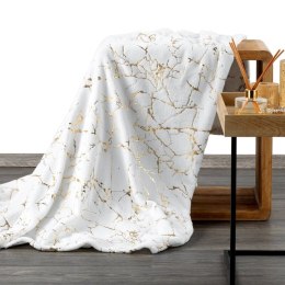 Wohndecke mit goldenem Marmormuster Glamour GLAMO 150X200 weiß gold