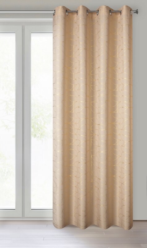 Vorhang EVI/BEŻ+ZŁO 140X250 Ösen
