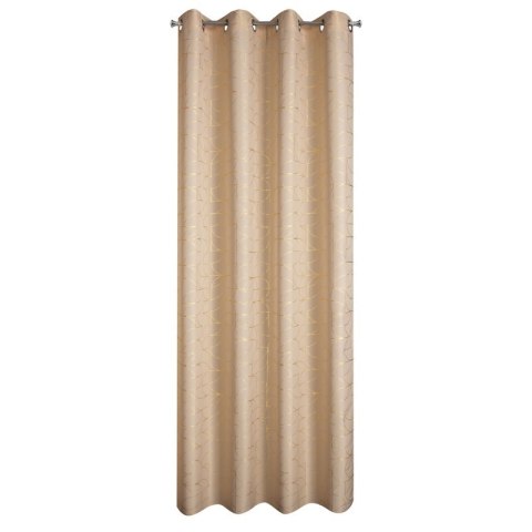 Vorhang EVI/BEŻ+ZŁO 140X250 Ösen