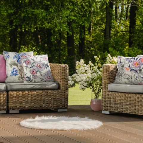 Kissenbezug LEN/9 45X45 BEŻO+NIEB