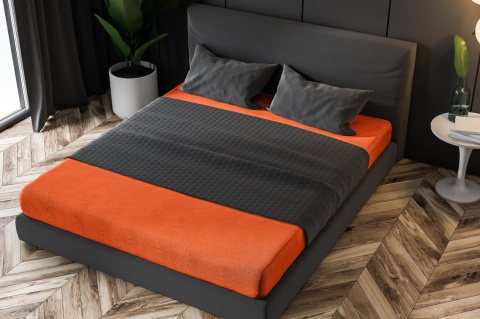 Prześcieradło frotte z gumką Orange 90x200 cm