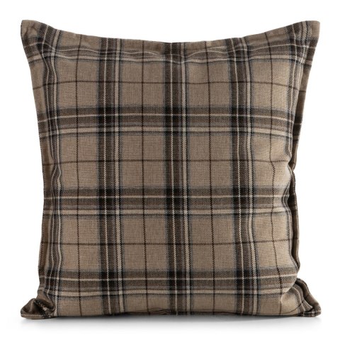 Poszewka GARDEN 24A 45X45 BEŻ+BRĄZ KRATA