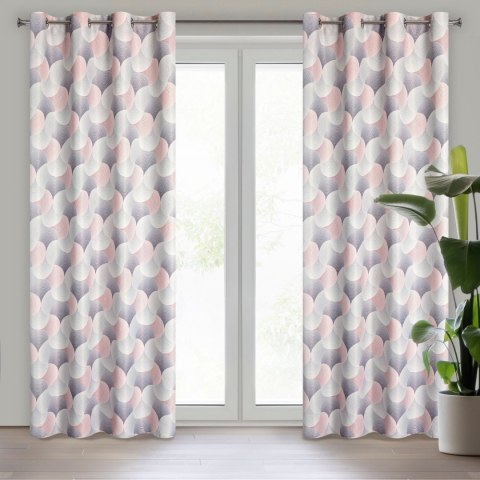 Vorhang ASETA/SR+RÓŻ 140X250 Ösen