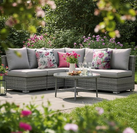 Poszewka GARDEN 30A 45X45 B+RÓŻ