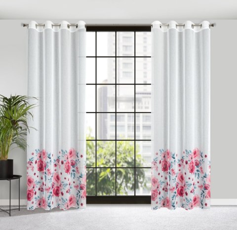 Vorhang CARLA/B+RÓŻ 140X250 Ösen
