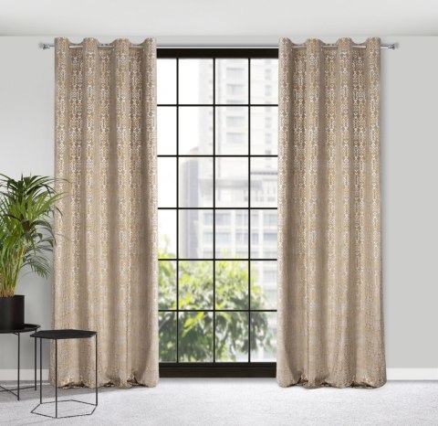 Vorhang LAURA/BEŻ+ZŁ 140X250 Ösen