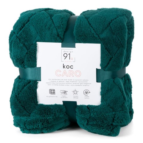 KOC CARO 150X200 CM CIEMNOZIELONY