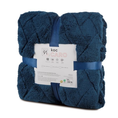 KOC CARO 170X210 CM GRANATOWY