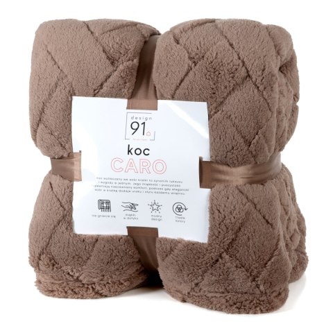 KOC CARO 200X220 CM CIEMNOBEŻOWY