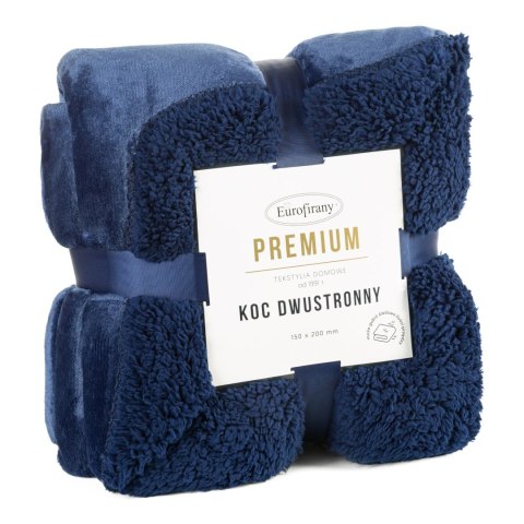 KOC TEDY 170X210 CM GRANATOWY