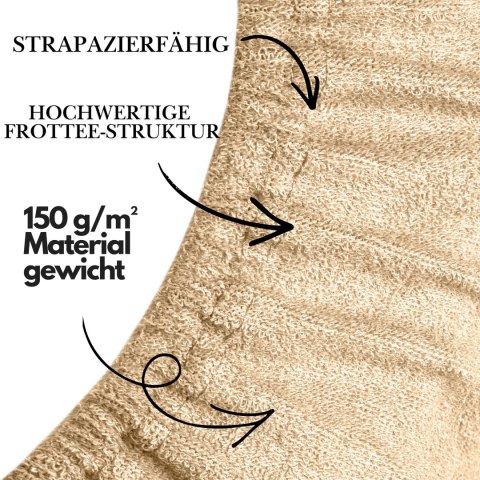 Prześcieradło frotte z gumką Beige 90x200 cm