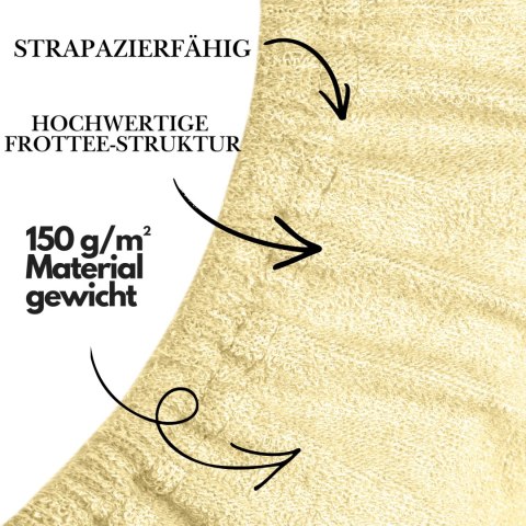 Prześcieradło frotte z gumką Creme 90x200 cm