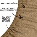 Prześcieradło frotte z gumką Dunkelbeige 100x200 cm
