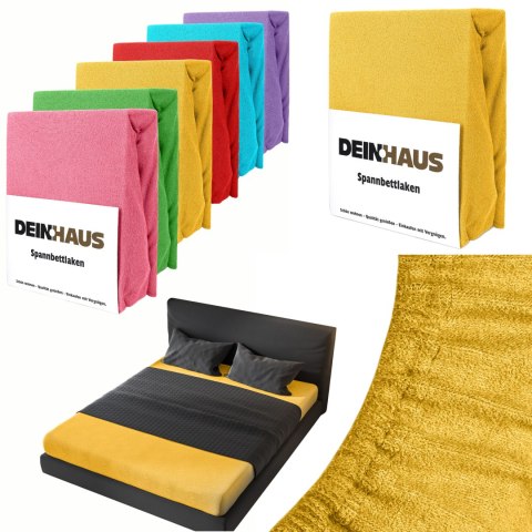 Prześcieradło frotte z gumką Gelb 100x200 cm