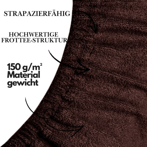 Prześcieradło frotte z gumką Schoko 160x200 cm
