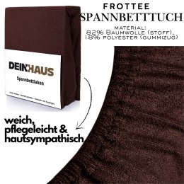 Prześcieradło frotte z gumką Schoko 200x220 cm